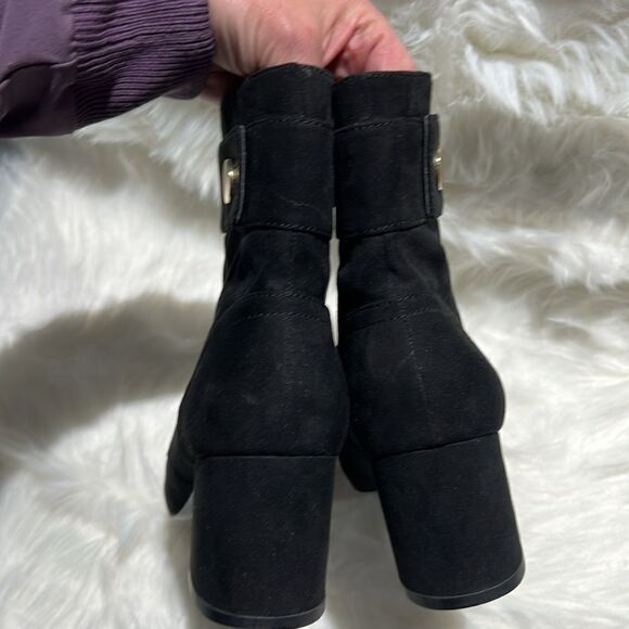 New Nine West Querna Black Zip Up Ankle Boots Size 7M. B67 - Picture 7 of 9